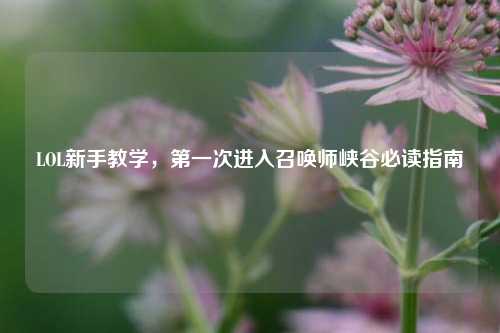 LOL新手教学，之一次进入召唤师峡谷必读指南
