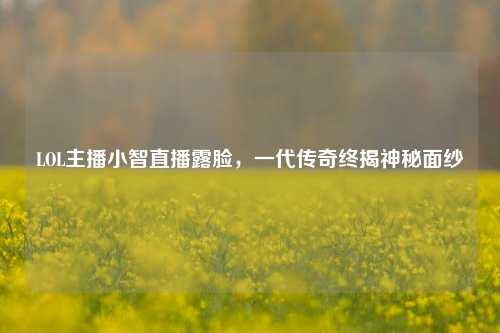 LOL主播小智直播露脸，一代传奇终揭神秘面纱