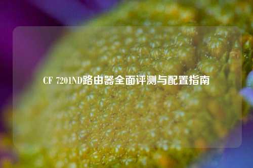 CF 7201ND路由器全面评测与配置指南