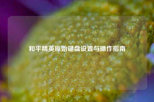 和平精英原始键盘设置与操作指南