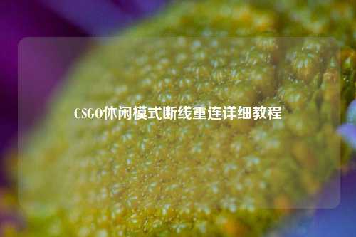 CSGO休闲模式断线重连详细教程