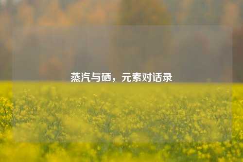 蒸汽与硒，元素对话录