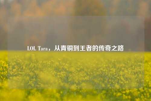 LOL Tara，从青铜到王者的传奇之路