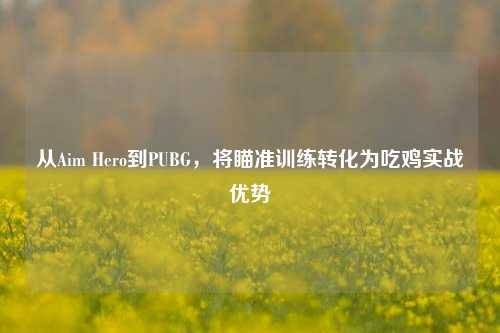从Aim Hero到PUBG，将瞄准训练转化为吃鸡实战优势