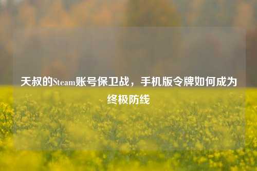 天叔的Steam账号保卫战，手机版令牌如何成为终极防线