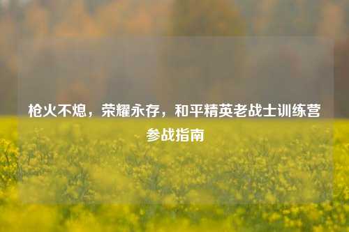 枪火不熄，荣耀永存，和平精英老战士训练营参战指南