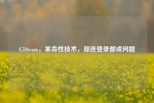 C5Steam，革命性技术，却连登录都成问题
