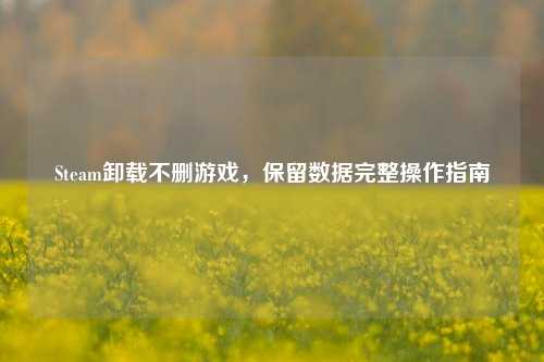 Steam卸载不删游戏，保留数据完整操作指南