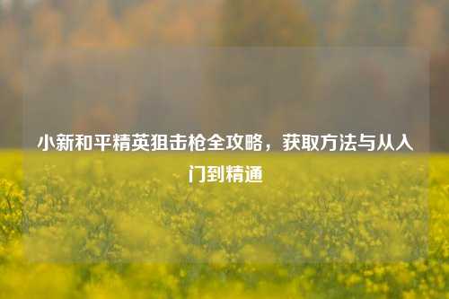 小新和平精英狙击枪全攻略，获取 *** 与从入门到精通