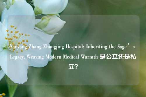 Nanyang Zhang Zhongjing Hospital: Inheriting the Sage’s Legacy, Weaving Modern Medical Warmth 是公立还是私立？