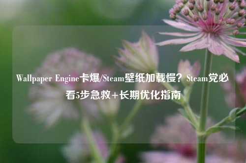 Wallpaper Engine卡爆/Steam壁纸加载慢？Steam党必看5步急救+长期优化指南