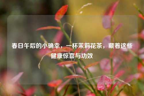 春日午后的小确幸，一杯茉莉花茶，藏着这些健康惊喜与功效