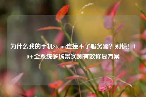 为什么我的手机Steam连接不了服务器？别慌！10+全系统多场景实测有效修复方案