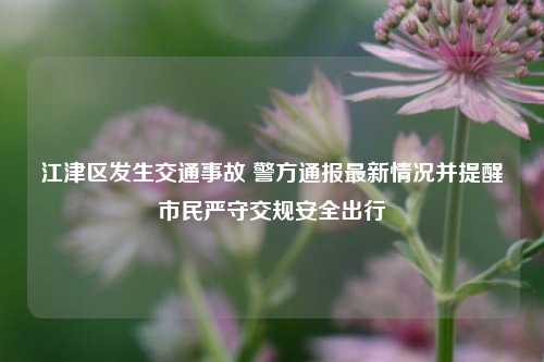 江津区发生交通事故 警方通报最新情况并提醒市民严守交规安全出行