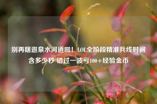 别再瞎逛泉水河道啦！LOL全阶段精准兵线时间含多少秒 错过一波亏100+经验金币