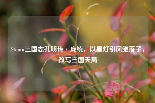 Steam三国志孔明传·庞统，以星灯引凤雏落子，改写三国天局