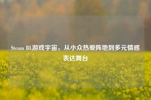 Steam BL游戏宇宙，从小众热爱阵地到多元情感表达舞台