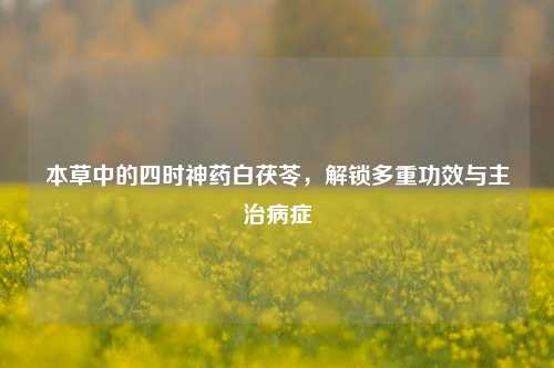 本草中的四时神药白茯苓，解锁多重功效与主治病症