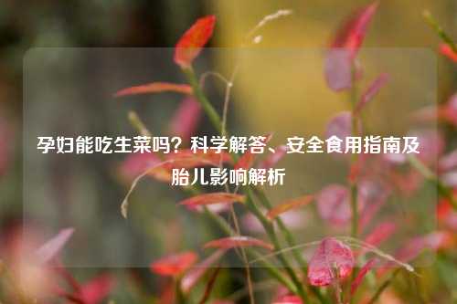 孕妇能吃生菜吗？科学解答、安全食用指南及胎儿影响解析