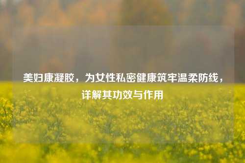 美妇康凝胶，为女性私密健康筑牢温柔防线，详解其功效与作用