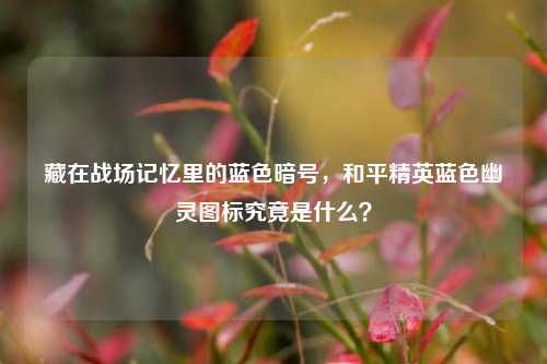 藏在战场记忆里的蓝色暗号，和平精英蓝色幽灵图标究竟是什么？