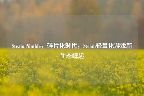 Steam Nimble，碎片化时代，Steam轻量化游戏新生态崛起