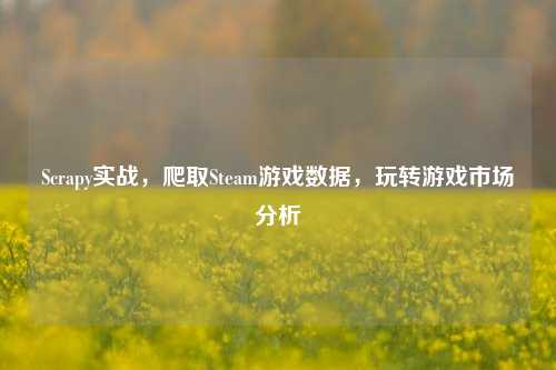 Scrapy实战，爬取Steam游戏数据，玩转游戏市场分析