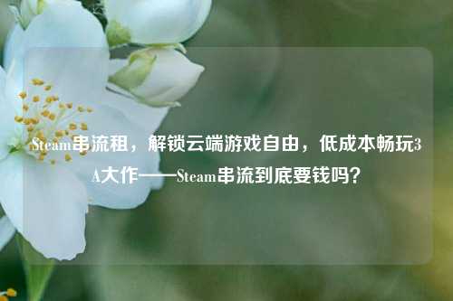 Steam串流租，解锁云端游戏自由，低成本畅玩3A大作——Steam串流到底要钱吗？