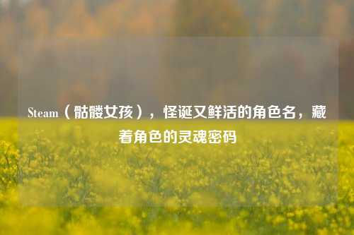 Steam（骷髅女孩），怪诞又鲜活的角色名，藏着角色的灵魂密码