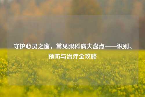 守护心灵之窗，常见眼科病大盘点——识别、预防与治疗全攻略