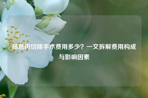 肠息肉切除手术费用多少？一文拆解费用构成与影响因素