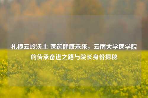 扎根云岭沃土 医筑健康未来，云南大学医学院的传承奋进之路与院长身份探秘